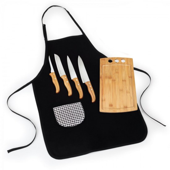 Kit Churrasco Personalizado em Bambu