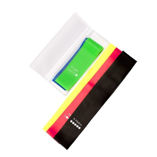 Kit Elásticos para Exercícios com 5 peças com Estojo Personalizado