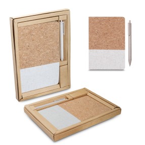 Kit Escritório A5 Capa em Cortiça e Caneta Personalizado