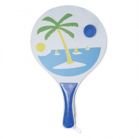 Kit Frescobol com 2 Raquetes e Bolinha Personalizada