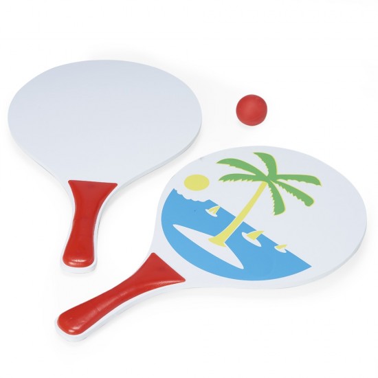 Kit Frescobol com 2 Raquetes e Bolinha Personalizada