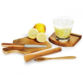 Kit Para Caipirinha Em Bambu 6 Peças Personalizado