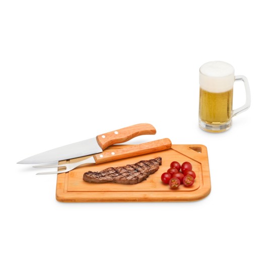 Kit Para Churrasco e Cerveja  4 Peças Personalizado