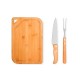 Kit para Churrasco em Bambu, inox e Madeira Personalizado