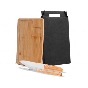 Kit para Churrasco Faca 8" em Bambu Personalizado
