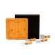 Kit para Queijo 5 peças em Bambu, Madeira e Inox Personalizado