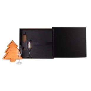 Kit Petisqueira com Taças para Champagne Personalizado