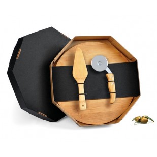 Kit Pizza em Bambu 3 Peças Personalizado