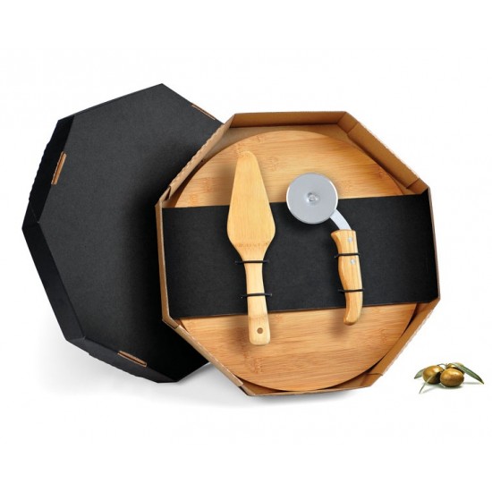 Kit Pizza em Bambu 3 Peças Personalizado