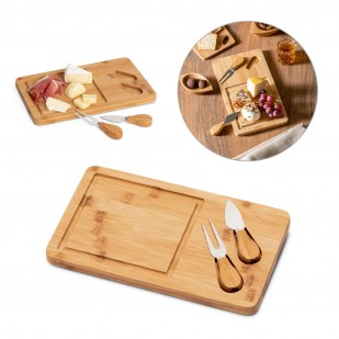 Kit Queijo 2 Talheres e Tábua Personalizada