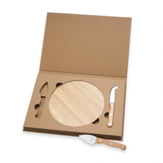 Kit Queijo 3 Peças com Estojo Personalizado