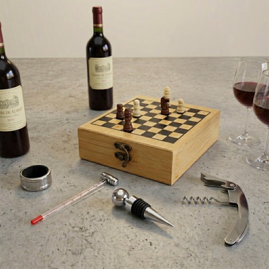 Kit Vinho Xadrez 4 Peças Personalizado