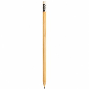 Lápis Natural com Borracha Branca Personalizado