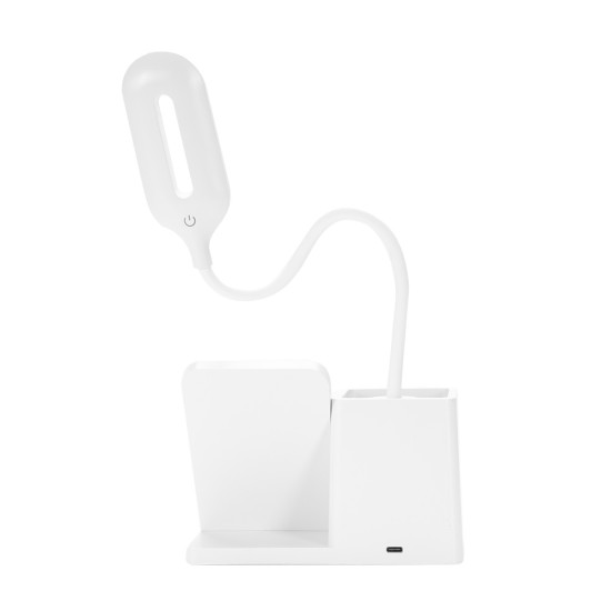 Luminária Led com Carregamento via Indução e Porta-caneta Personalizada