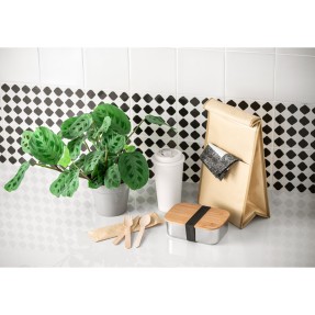 Marmita em Inox e Bambu Personalizada