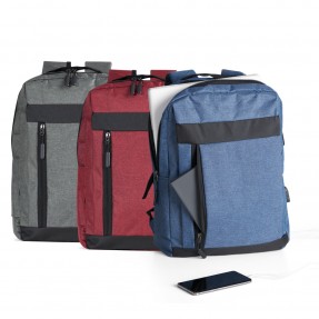 Mochila de Nylon para Notebook Com USB Personalizada