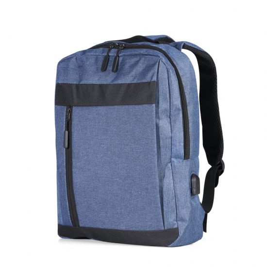 Mochila de Nylon para Notebook Com USB Personalizada