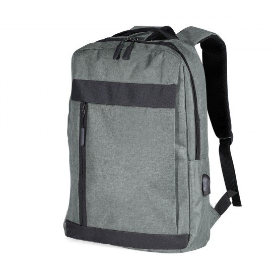 Mochila de Nylon para Notebook Com USB Personalizada