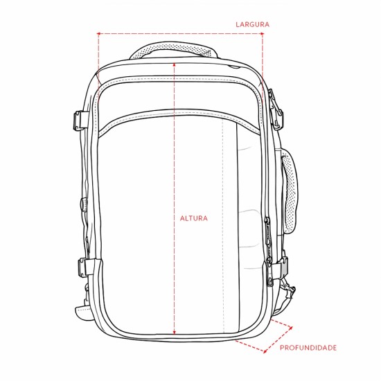 Mochila Expansível Nylon 29 Litros Personalizada