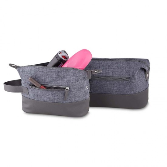 Necessaire com detalhes em couro sintético Personalizada