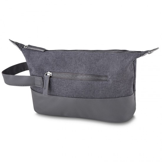 Necessaire com detalhes em couro sintético Personalizada