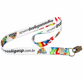 Cordão para Crachá Personalizado com Gravação Digital 15mm