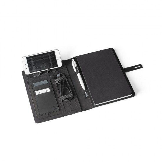 Pasta A5 Executiva com Carregador Wireless Personalizado