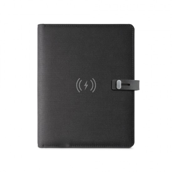 Pasta A5 Executiva com Carregador Wireless Personalizado