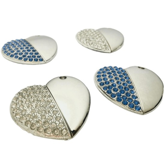 Pen Drive Coração Strass Personalizado