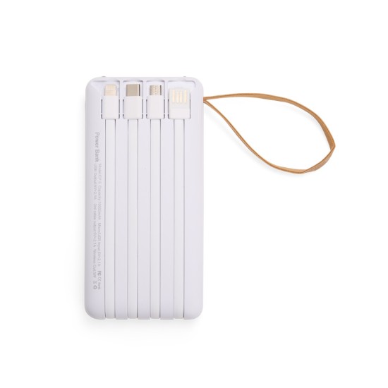 Power Bank 10.000mAh com Carregamento via Indução ou via Cabo Personalizado
