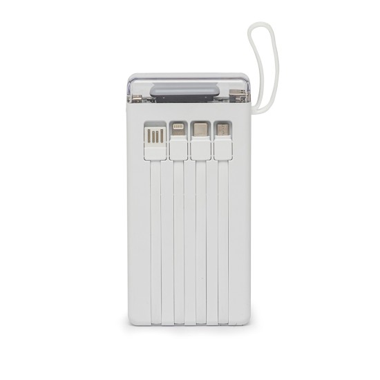 Power Bank 10.000mAh com Lanterna e Multissaídas Personalizado