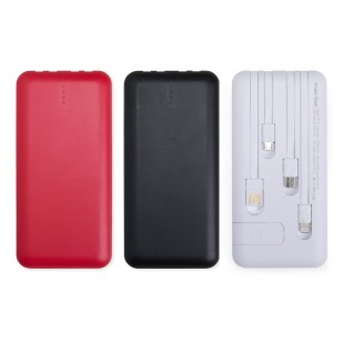 Power Bank 10.000mAh com Lanterna e Multissaídas Personalizado