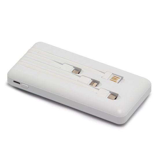 Power Bank 10.000mAh com Lanterna e Multissaídas Personalizado