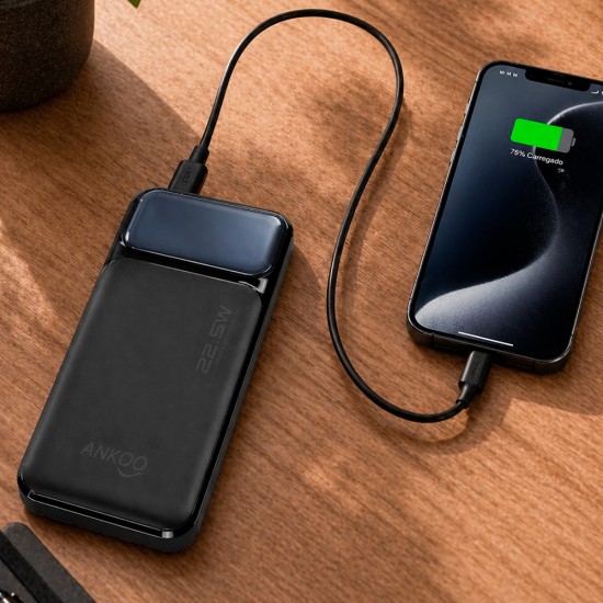 Power Bank 10.000mAh com Painel e Multissaídas Personalizado