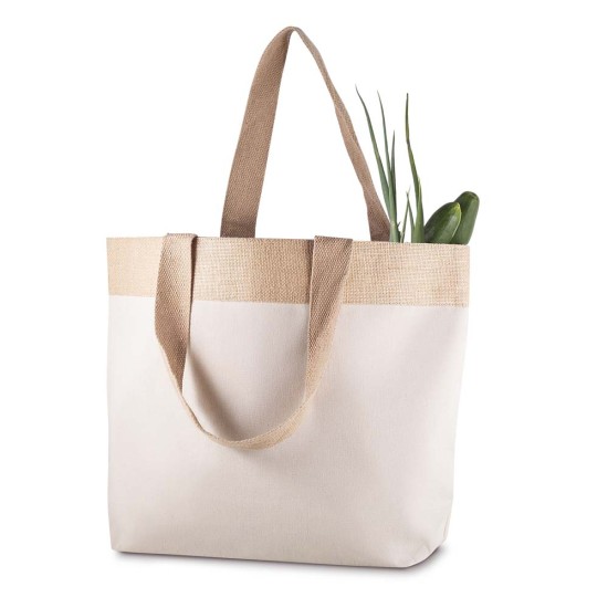 Sacola em Algodão e Juta 220g/m² (34x48cm) Personalizada