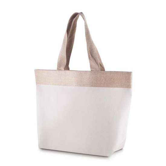 Sacola em Algodão e Juta 220g/m² (34x48cm) Personalizada