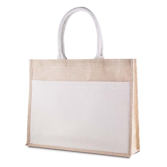 Sacola em Algodão e Juta 220g/m² (35x45cm) Personalizada