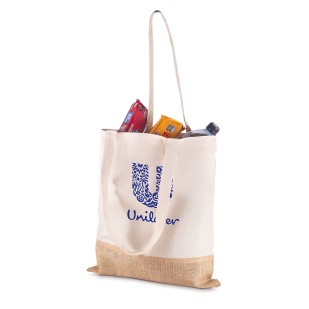 Sacola em Algodão e Juta 220g/m² (42x38cm) Personalizada