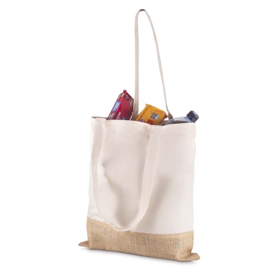 Sacola em Algodão e Juta 220g/m² (42x38cm) Personalizada