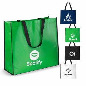 Sacola em TNT Laminado 120g/m² (38,5x42cm) Personalizada