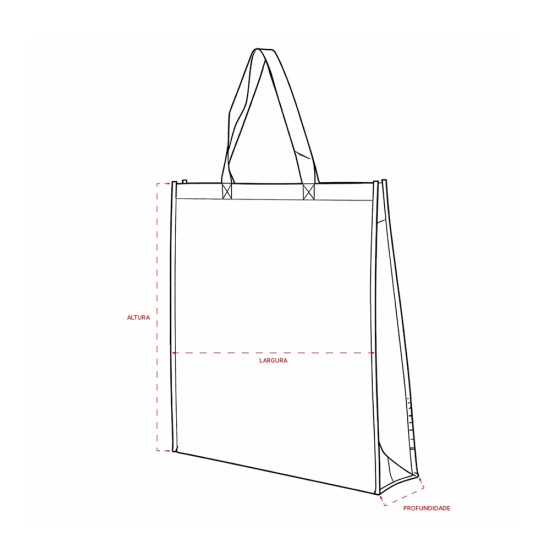 Sacola TNT Metalizado Personalizada 40x45x9 cm