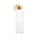 Squeeze 500ml em vidro com tampa em bambu Personalizado