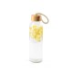 Squeeze 500ml em vidro com tampa em bambu Personalizado