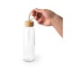 Squeeze 500ml em vidro com tampa em bambu Personalizado