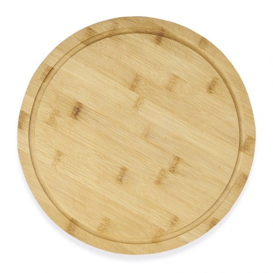 Tábua de Bambu Redonda Personalizada
