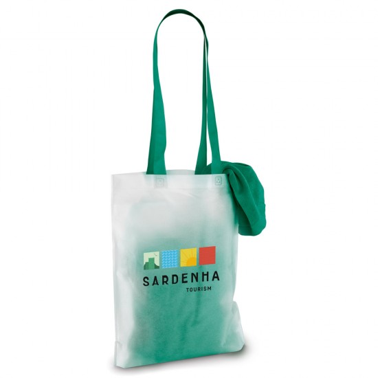 Toalha de Praia em Algodão Personalizada com Sacola em Non-Woven