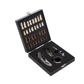 Kit Vinho com Jogo de Xadrez Personalizado