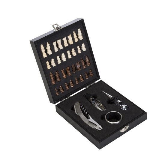 Kit Vinho com Jogo de Xadrez Personalizado