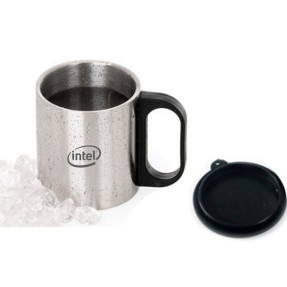 Caneca de Inox 180ml Personalizada com Tampa