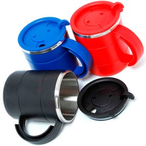 Caneca Plástica e Metal 400ml Personalizada